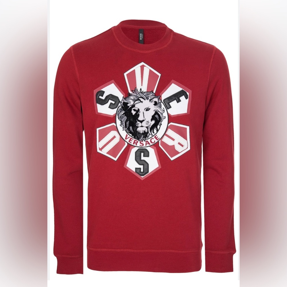 Versus Lion Logo Red Sweatshirt
